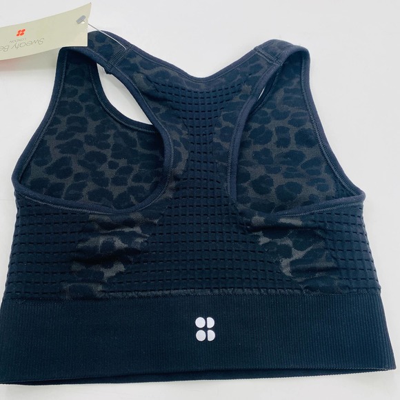 Sweaty Betty Stamina Sports Bra Grey Leopard Black Camouflage Size XS NWT - Picture 10 of 11